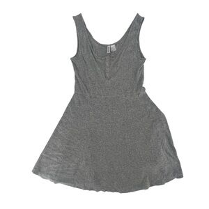 H&M Divided Gray Knit Tank Mini Swing Dress Size Medium Women’s